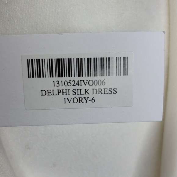 Reformation Delphi Ivory Silk Satin Twist Front High Slit Maxi Wedding Gown NWT - Picture 9 of 10